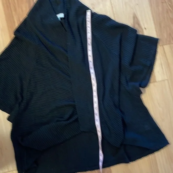 Status by Chenault Black Waffled Fabric Knit Cardigan. D4/A - Picture 11 of 11